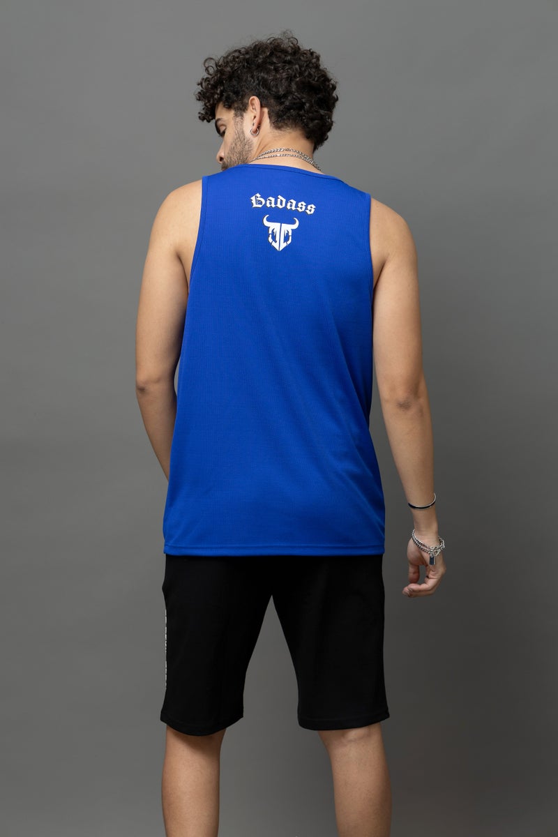 Go Devil Badass 66 Blue Sleeveless Vest for Men - Image 2